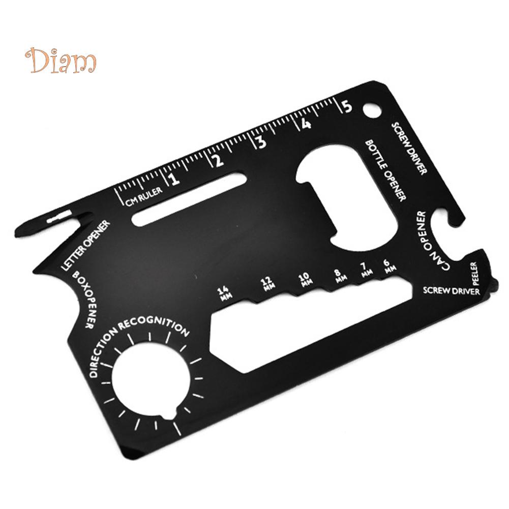 Fetong Stainless Steel Wallet Card Size Outdoor Camping Survival Gear Pocket Multi Tool