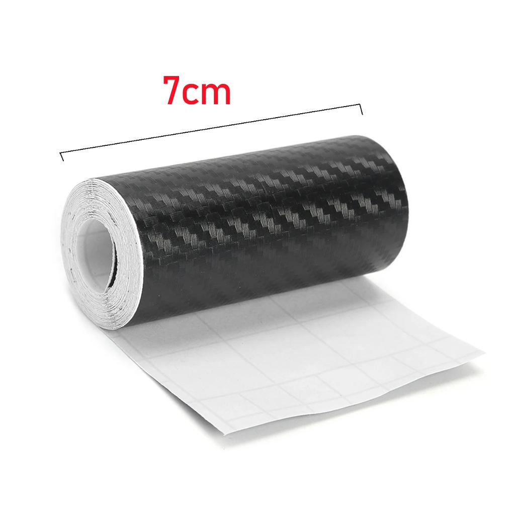 3D Carbon Fiber Car Sticker DIY Paste Protector Strip Auto Door Sill Side Mirror Anti Scratch Tape Waterproof Protect Film