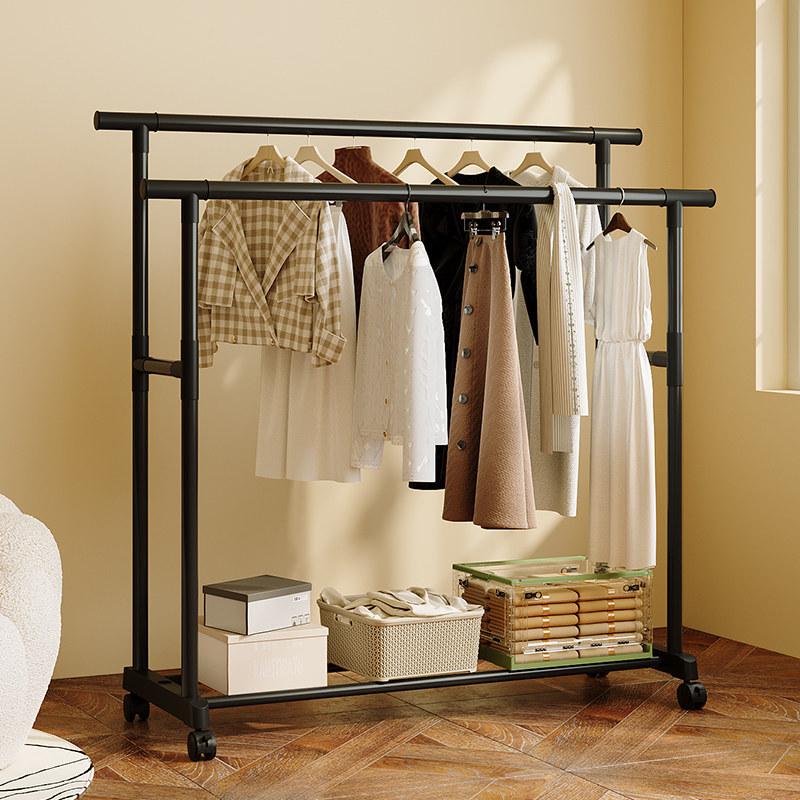 Multifunctional Floor Coat and Clothes Drying Rack for Bedroom, Balcony, or Dorm.