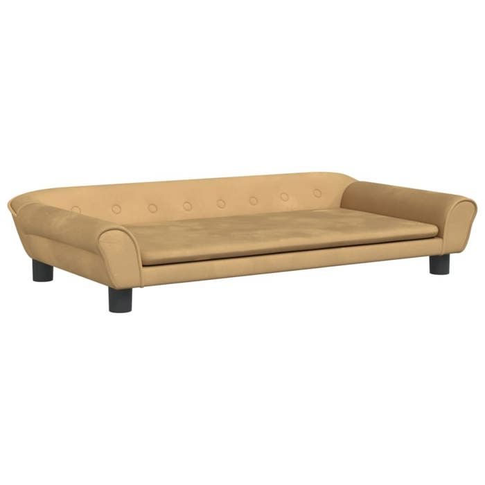VidaXL Lit pour Chien, Canapé pour Animaux avec Pieds, Panier pour Chien Salle de Séjour Chambre à Coucher, Marron 100x50x21 172010