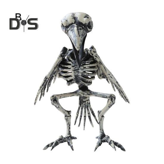 1/4 ks Halloween zvířecí kostlivec dekorace realistická krysa, vrána, pavouk, štír, kostra figurka plastová kostní socha model pro domácí kancelář kavárnu