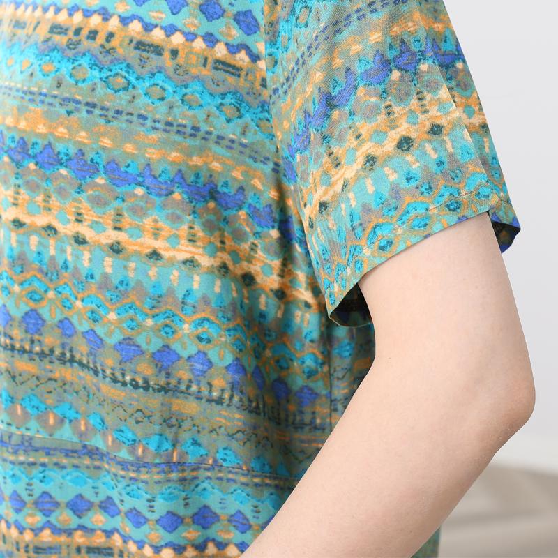 Dámská dvoudílná sada pro větší velikosti, letní vintage oblečení, volné ležérní kalhoty