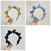 Korean version ins summer bow headband solid color sweet fabric headband wearing versatile hair accessories for women