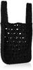 Kashkash Patterned Knit Shopper Mini Tote Bag, 01-00-78060, Women's, Black