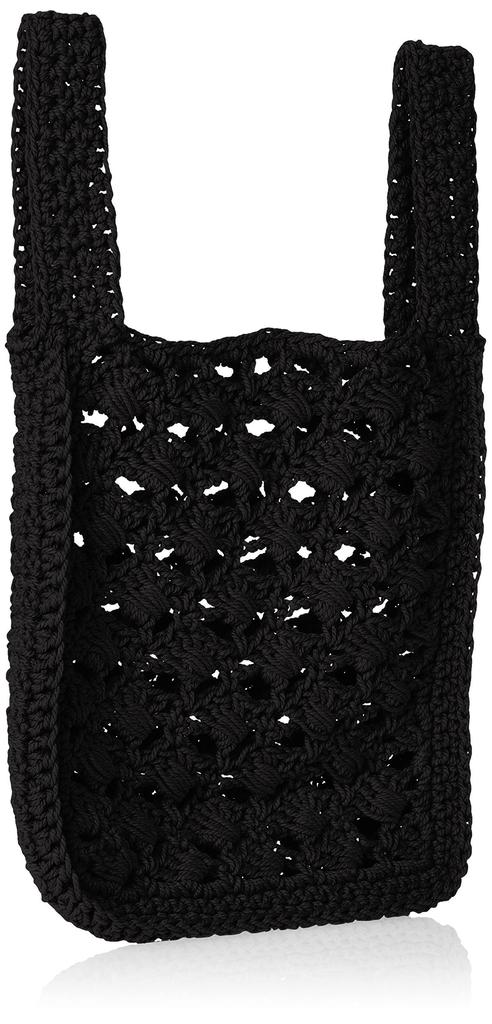 Kashkash Patterned Knit Shopper Mini Tote Bag, 01-00-78060, Women's, Black