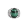 Malachite Gemstone Silver Ring, Pure 100% 925 Sterling Silver Fine Jewelry, Handmade Silver Ring, Unisex Ring Ar8928