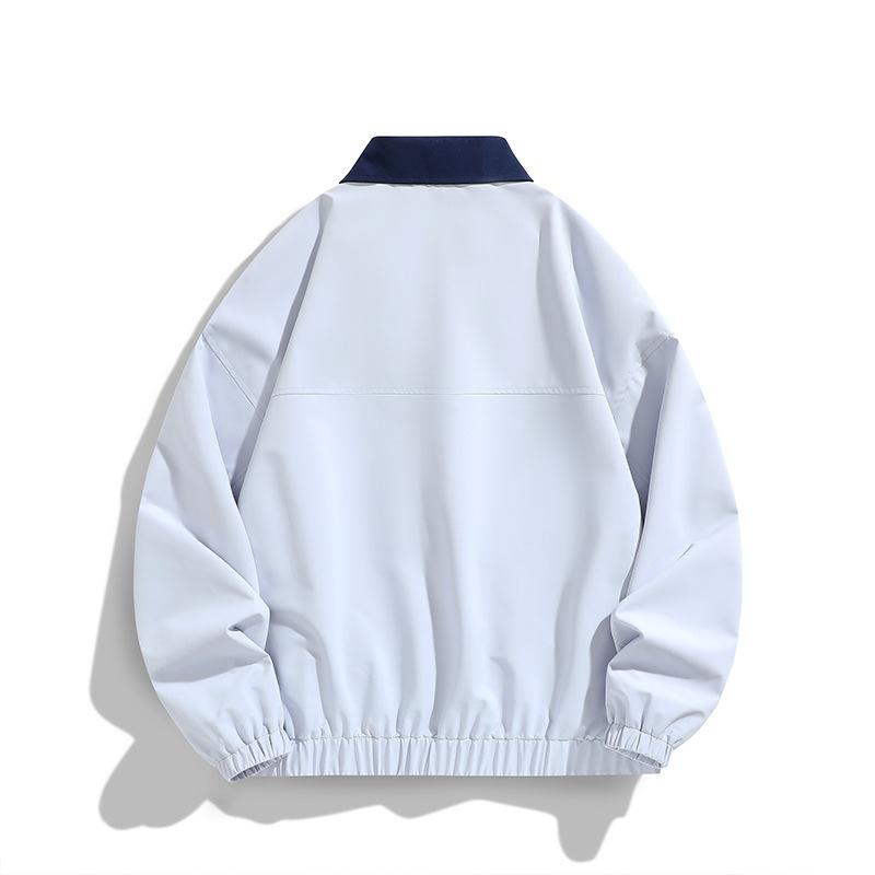 Minimalist Crash Color Lapel Jacket Men Women's Spring and Autumn Loose Solid Color Trend Casual Sports Jacket Men Breathable Work Casual Jacket