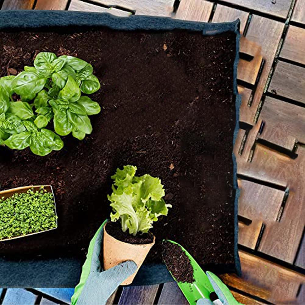 

4Pcs Thicken Rectangle Felt Grow Bag 60x30x20cm Non-Woven Fabrics Planting Bag Vegetable Tomato Potato Plant Pot For Garden 60x30x20cm