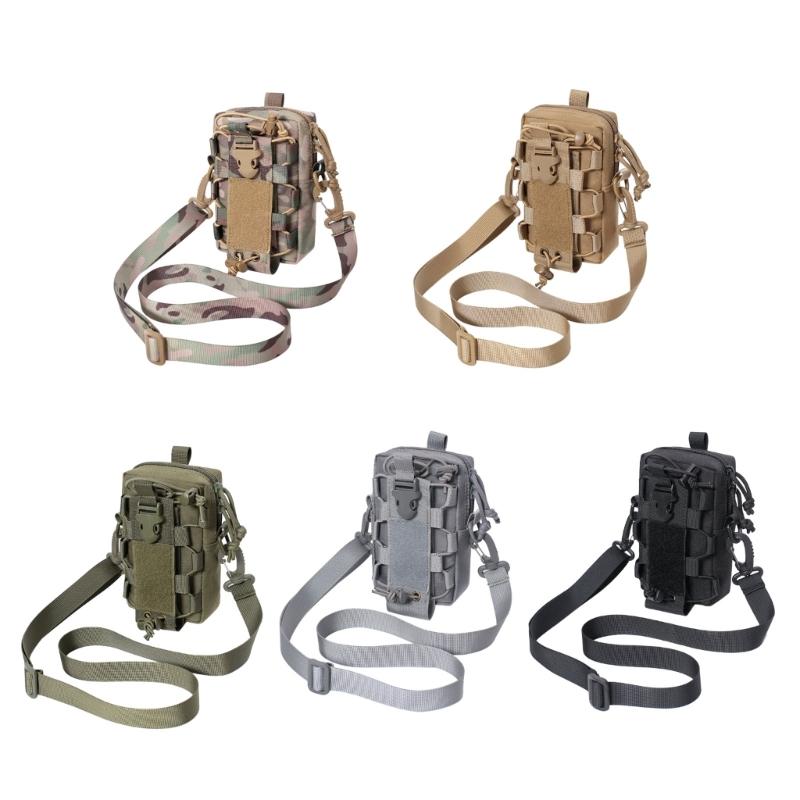 Outdoor Camping Belt Bag Tactical Pouch Mobile Phone Bag Water Bottle Carrying Pouch Small Hiking Gear Tool Organizer