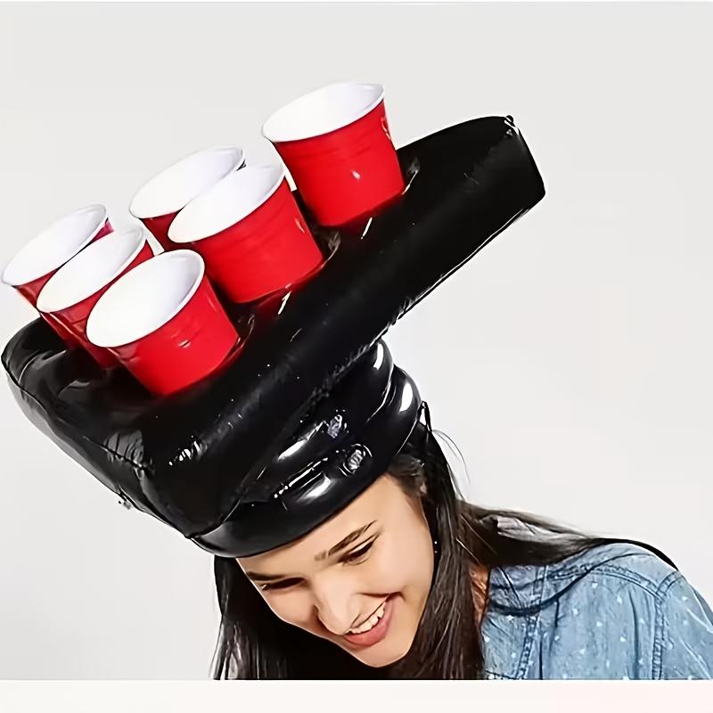 Aufblasbares Bierkrug-Kopfband Zweiteiliges Set (Enthält einen Hut und eine Luftpumpe—Farbe zufällig) | Wesentlicher Lustiger Bierhut Für Ping-Pong-Party | Party