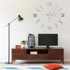 VidaXL 3D Wall Clock Modern Design Decorative Clock Analog Clock Living Room Interior Home Silver 325158