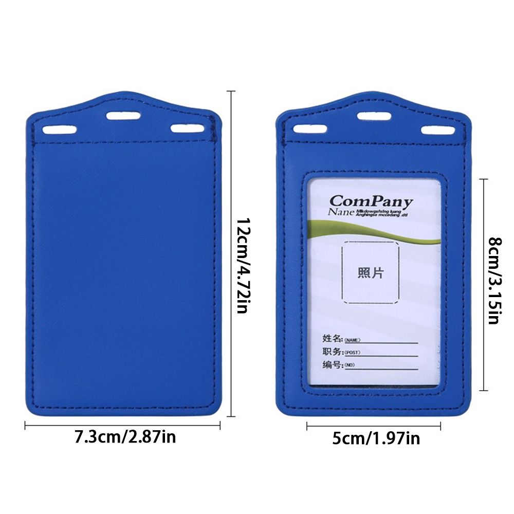 1Pc PU Leather Trifold Duty ID Card Holder Badge Holder for ID Name Card Business Name Tag Student ID Card