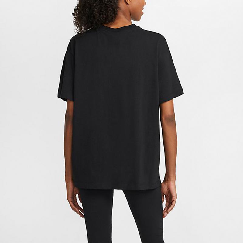 Nike Solid Color Casual Crew Neck Short Sleeve T-Shirt Women Tops Black DH4256-010
