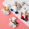 10pcs 3D Chef Fridge Magnets , Funny ABS Kitchen Decor Magnets with Cooking Scenes, Cute Italian Baker Refrigerator Stickers