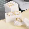 Tiny Initial Letter Rings For Women Stainless Steel A-Z Letters Adjustable Ring Female Christmas Aesthetic Jewelry