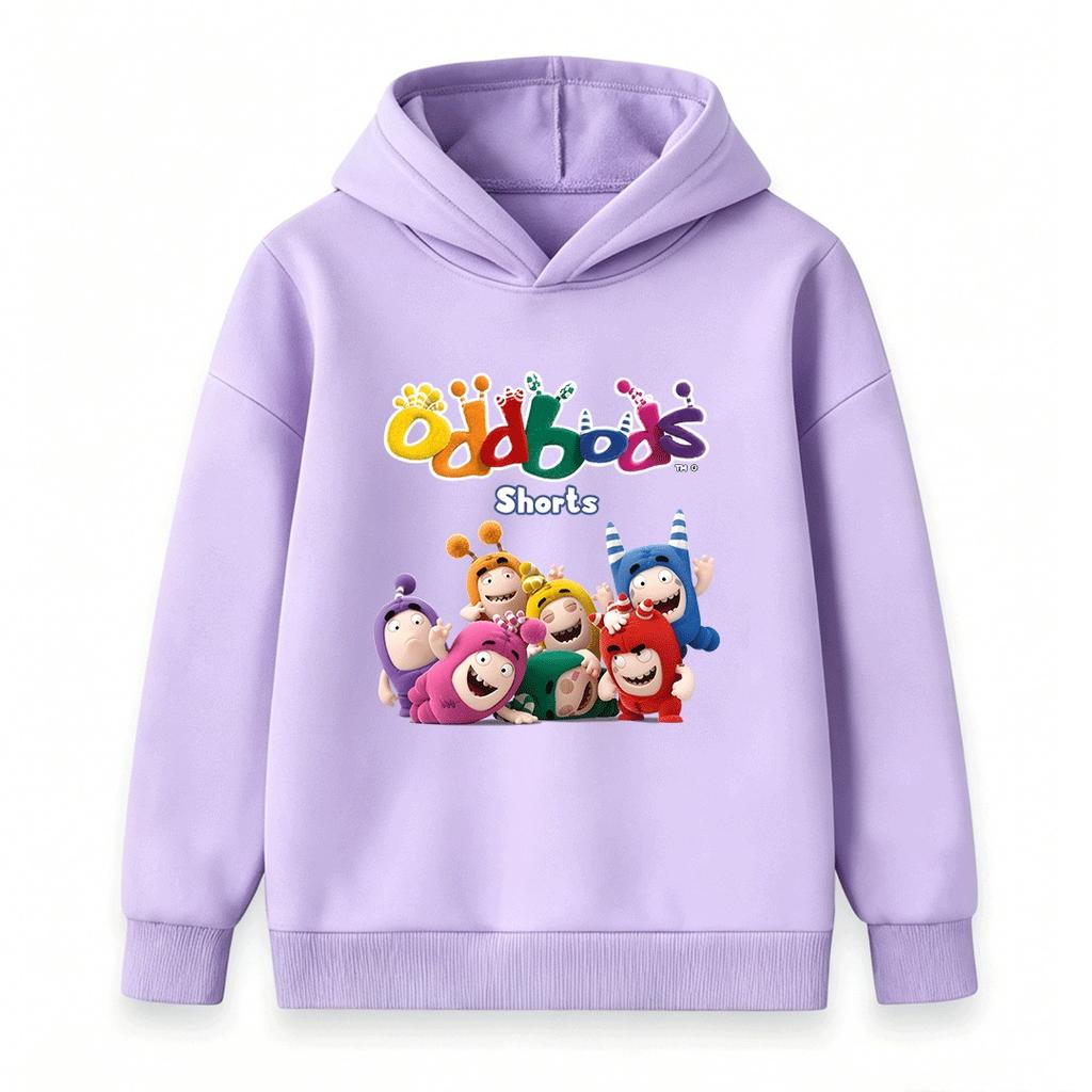 Kids Boys Girls Cartoon Character Print Pullover Hoodie, Casual Long Sleeve Warm Loose Sweatshirt for Toddlers Children Daily Wear Gift