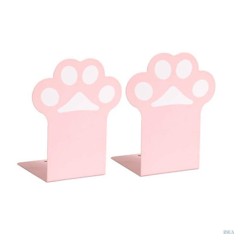 

Cat Paw Bookends Sturdy Non Skid Book Ends Stand for Bookshelf Bedroom 2 Pac розовый