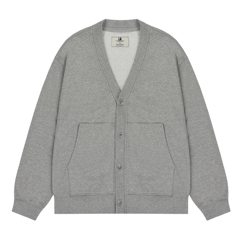 Customus Heavy Terry V-Neck Preppy Cardigan Cxs24Fkcd801 Mgy