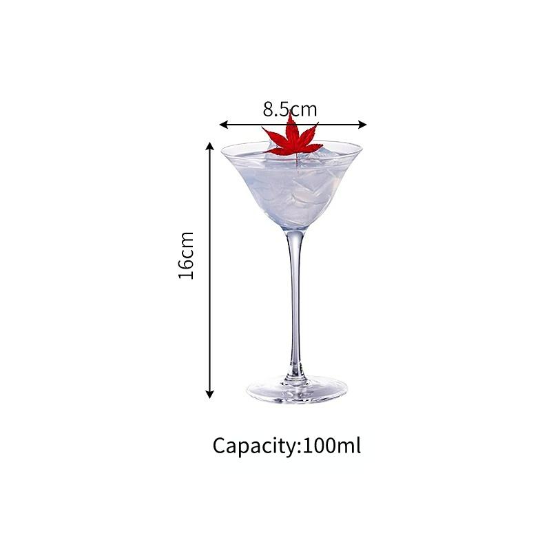 

Classical Martini Glaaes Cup Creative Flying Saucer Cocktail Cups Glass Tall Martini Triangle Cup Small Capacity Special Cups 100ml