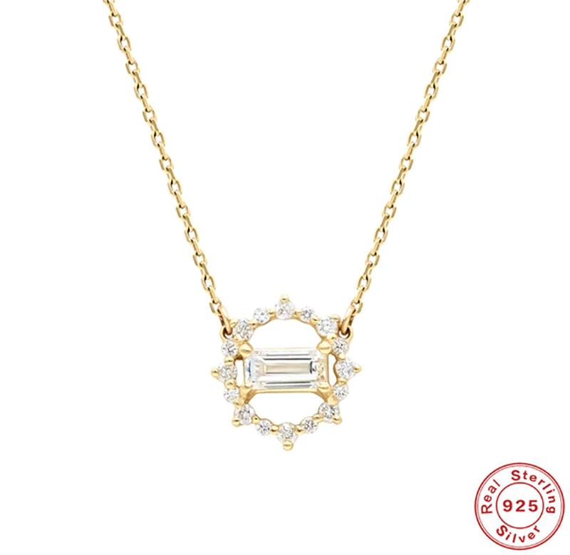 

Кольцо из стерлингового серебра S925 с бриллиантом, прямоугольное, штабелируемое, цепочка для ключицы, французский стиль, супер сверкающее, с бриллиантовой инкрустацией, темпераментное ожерелье для женщин 925 silver золотой