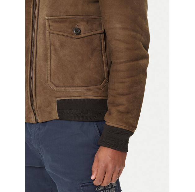 Куртка кожаная Aeronautica Militare 252PN0163U100893