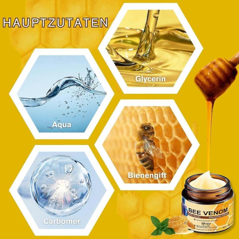 Bee Venom Ointment, Bee Venom Cream Relief from Joint Pain, MultiPurpose Bee Cream for Multiple Body Areas, Bee Venom Joint Cream, Portable