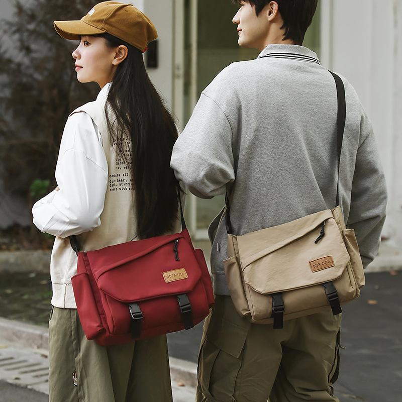 Tooling Messenger Bag Women'S Leisure Trendy Brand Large Capacity Student Sports Backpack Boys Canvas Messenger Bag Single Shoulder