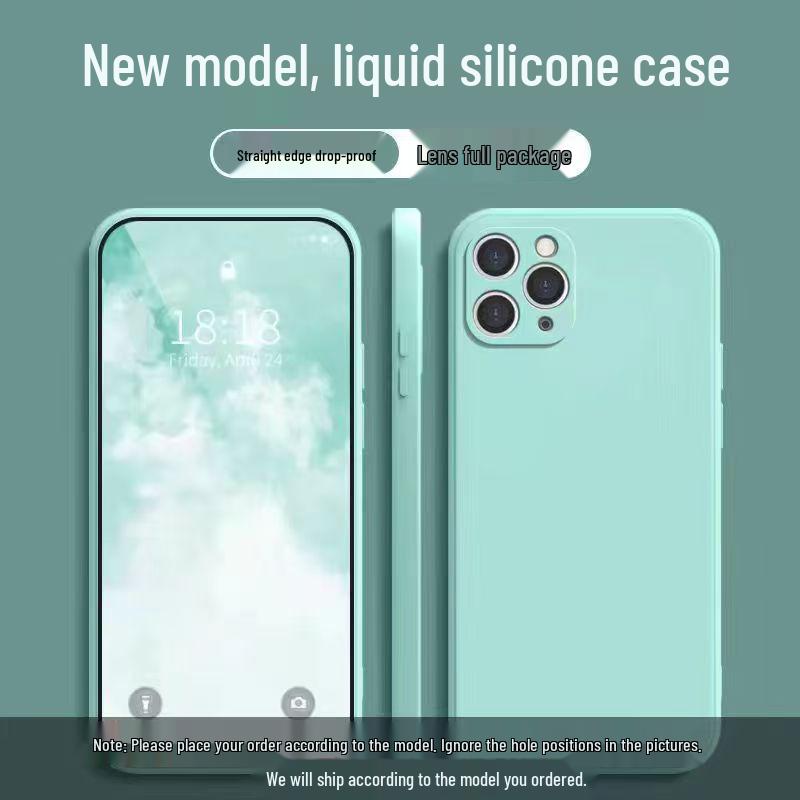 

Apple 11 Pro Max Liquid Silicone Case: Full Coverage, Drop-Proof, Solid Color, Minimalist, Skin-Friendly. 11 Pro Max светло-зеленый