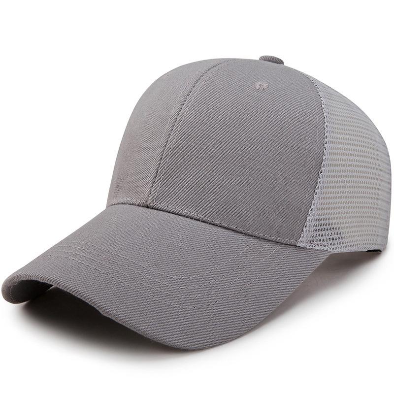 Mesh Solid Color Baseball Cap Ponytail Adjustable Breathable UV Protection Snapback Caps For Women Men Sport Hiking Golf Dad Hat