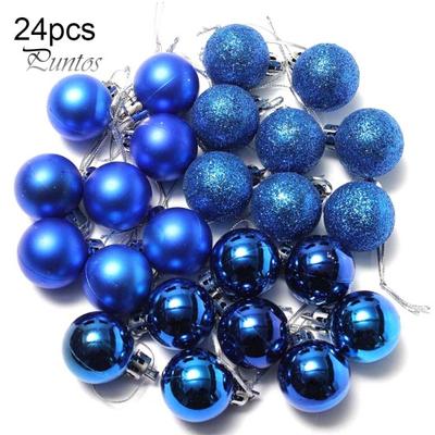 Puntos 24Gb 3cm Plastmasas Ziemassvētku eglīšu bumbiņas Bumbiņas Mājas ballītes iekaramie rotājumi