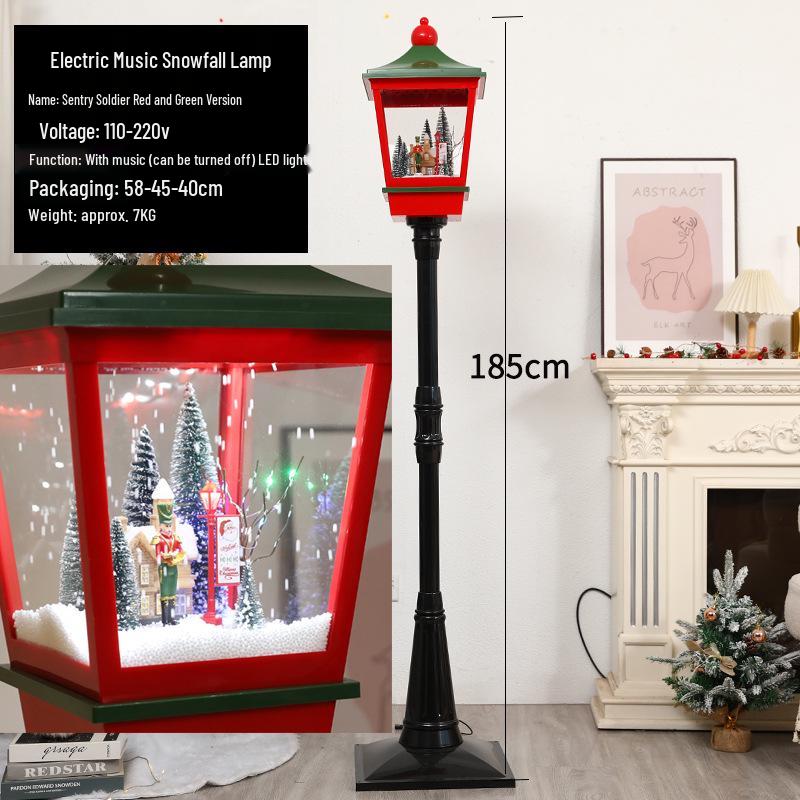 European Snowfall Music Lamp: Christmas Gift & Ornament for Living Room or Mall Display