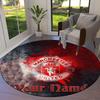 Manchester United F Custom Name Round Area Rug,Carpet Rug for Living Room Bedroom Sofa Playroom Decor,Non-slip Floor Mat
