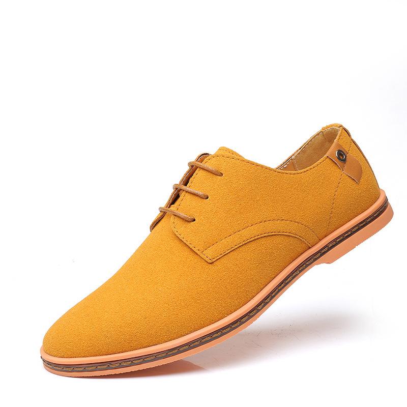 

Men s Suede Nubuck Leather Casual Shoes with Tendon Sole - Autumn Trend 42 верблюд