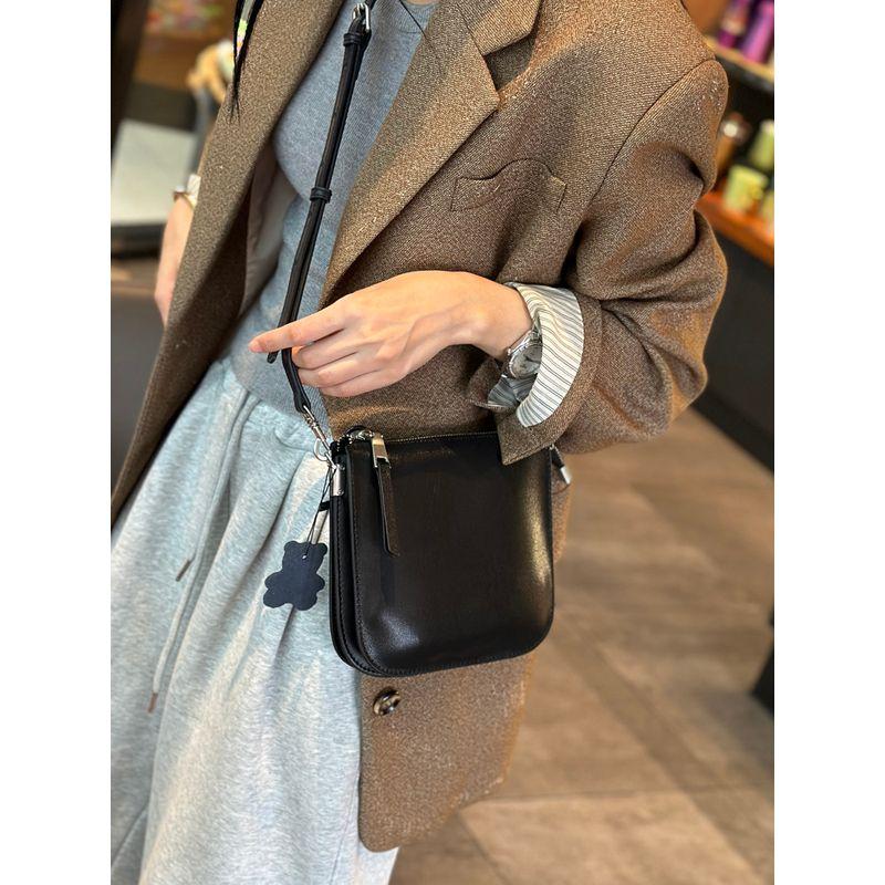 

Cell Phone Bag Women s 2024 Spring/Summer New Genuine Leather Ladies Bags Crossbody Bucket Bag Shoulder Bag Underarm Bag Black
