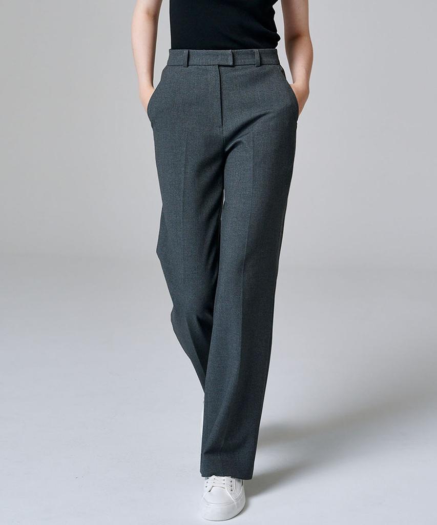MALOUPE 2115 Stretch Semi-Wide Pants (Dark Gray)