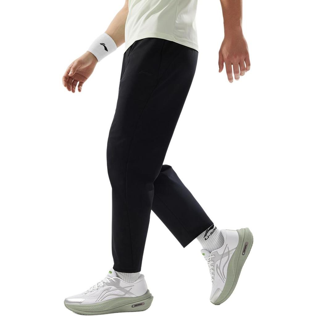 Li Ning Fitness Series Windproof Water-Repellent Logo Casual Pants Men pants AYKW067-1