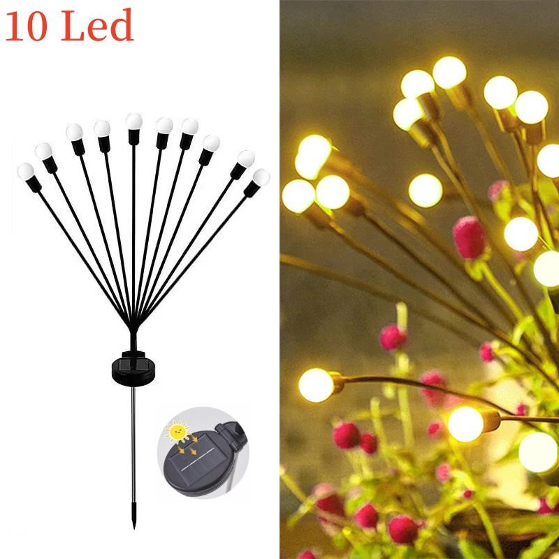 Solar-LED-Glühwürmchen-Lampe für den Außenbereich, Garten-Rasenlampe, Hofkanal-Landschaftslampe, Solar-Himmel-Stern-Schaukellampe, für den Außenbereich, Blumenbeet, Weihnachtsdekoration