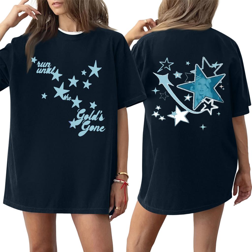 Women's Casual Printed Round Neck Pullover Short Sleeve Top