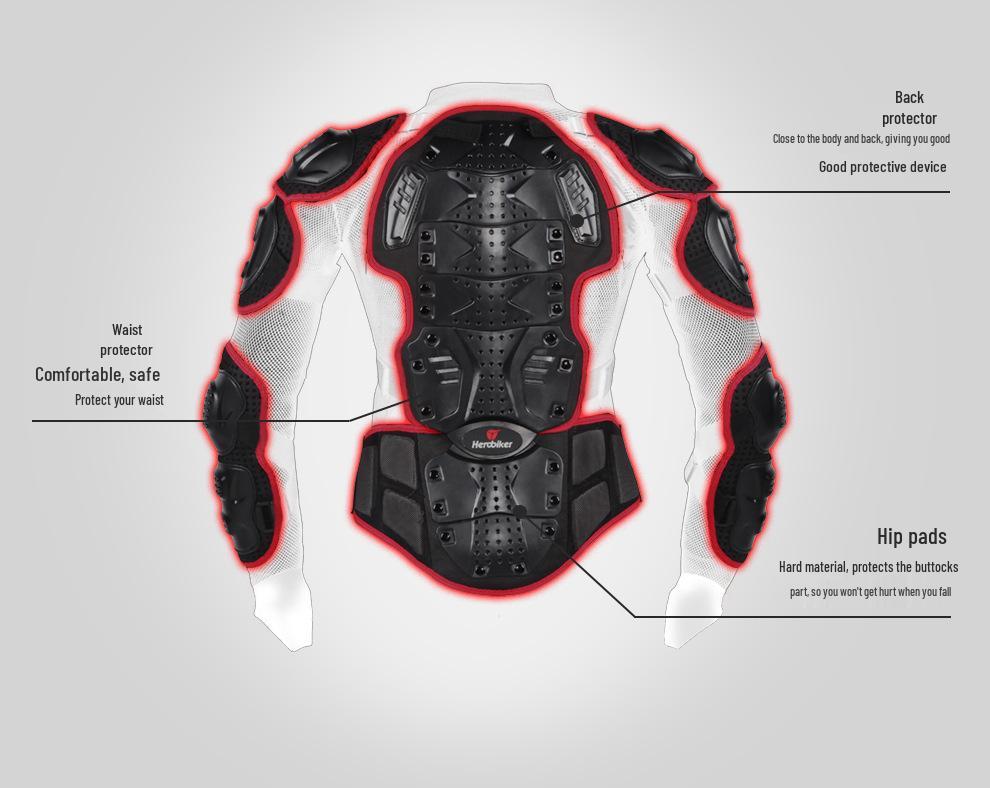 HEROBIKER Outdoor Motorcycle & Sports Armor Set - Anti-fall, Off-road, Back Protector, Ski Suit