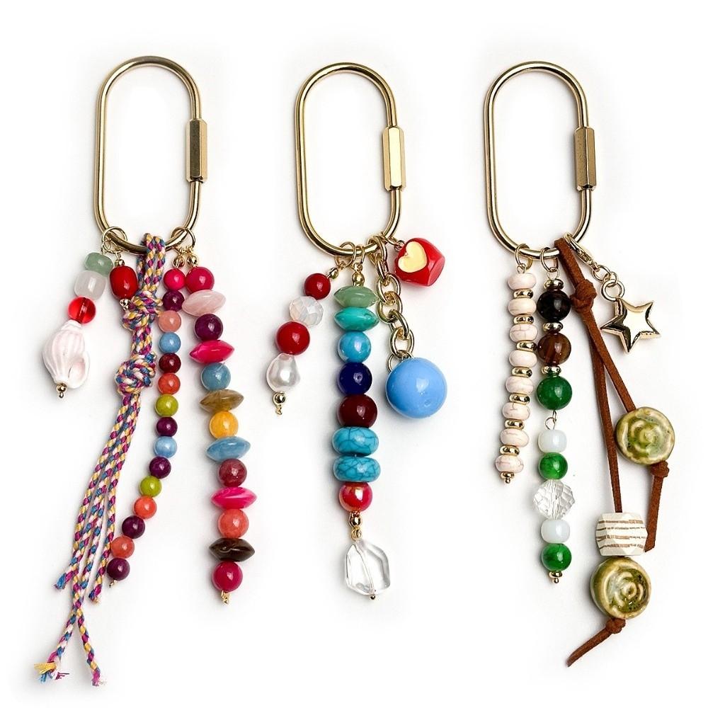 DIY Bag Pendant Conch Heart Key Ring Creative Bag Charm Men