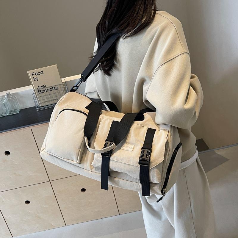 Sommer Einfache, Modische Hand-Reise-Tasche mit großer Kapazität Trocken- und Nass-Trennung Sport-Gymnastiktasche Kann an Trolleygestänge befestigt werden