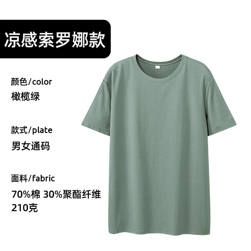 High-end work clothes t-shirt printed logo cultural shirt class clothes t-shirt custom round neck short sleeve pure cotton clothes