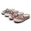 Cloth Shoes Women's Linen Straw Woven Casual Shoes Student Mori Half Slipper Shoes Ethnic Style Embroidered Women's Shoes