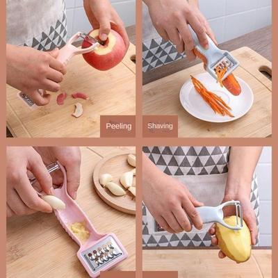Éplucheur multifonctionnel en acier inoxydable, éplucheur de fruits de cuisine, grattoir polyvalent, éplucheur de fruits