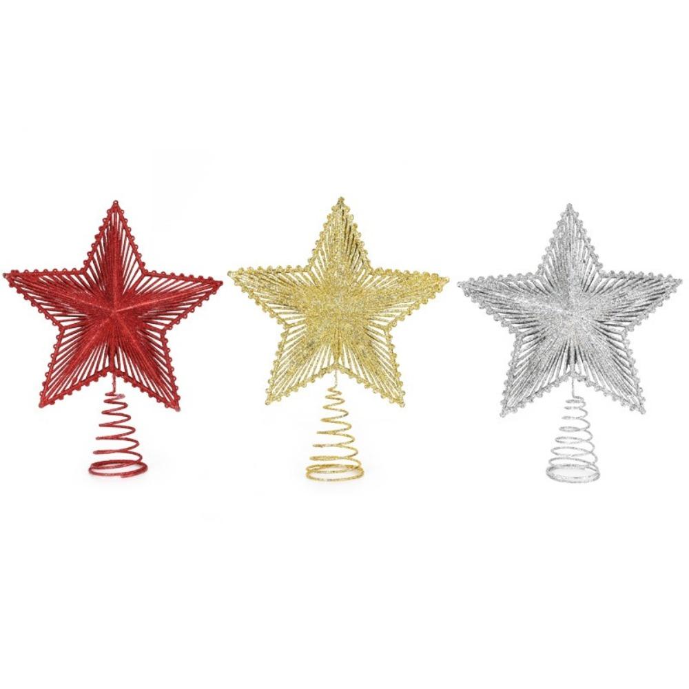 New Year 2025 Tree-Top Star Navidad Xmas Tree Ornament New Christmas Tree Topper