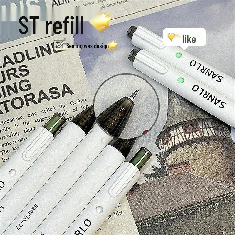 Jasmine Weißer Tee Schnelltrocknender Gelstift, Glatte Carbon ST Spitze, Druckknopf für Prüfungen