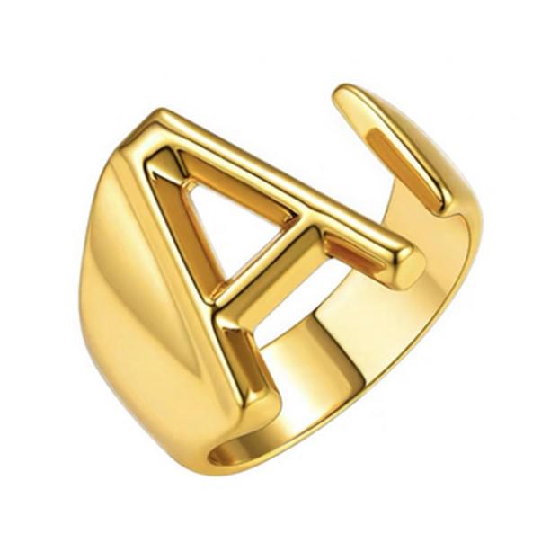Adjustable Women's Fashion Rings, European & American Trend, 26 English Alphabet Designs
