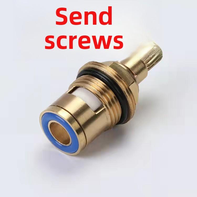 Brass Quick Open Ceramic Faucet Cartridge,Double Thread Valve Core for Angle Valve,Washing Machine Faucet Repair  Part