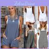 Womens Stylish Summer Bib Pants Shorts Playsuit With Comfortable Fit And Trendy Design