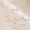 Dainty Layering Shell Pearls Necklace 14K Gold Plated Starfish Charm Adjustable Bohemian Jewelry For Women